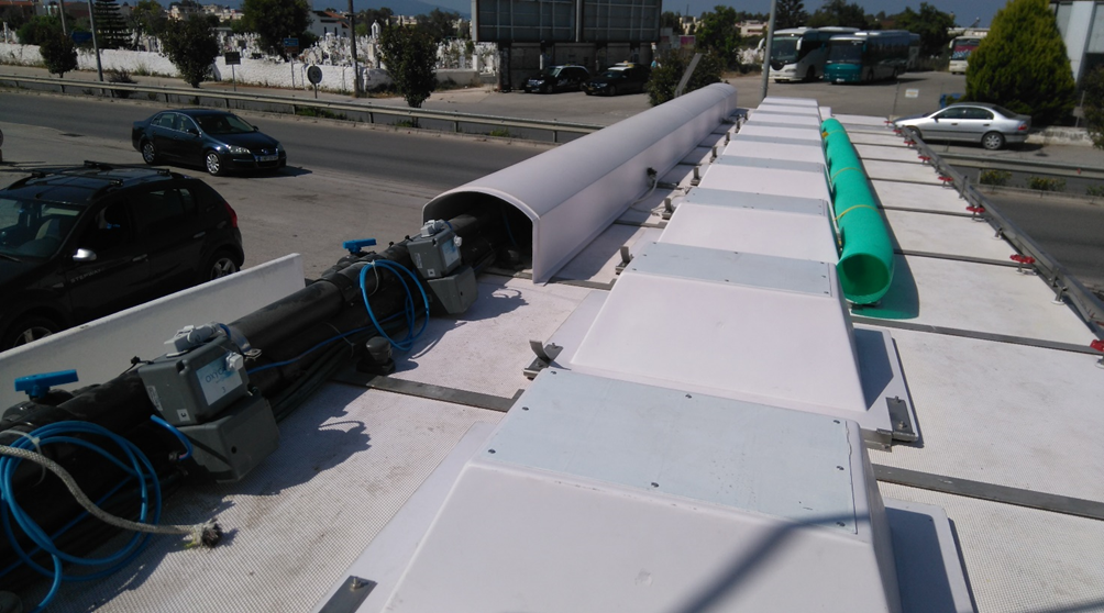 Detalle de la parte superior del camión con WMC