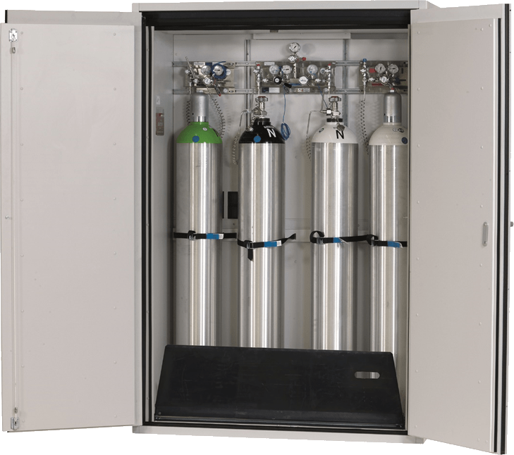 Armarios de seguridad para almacenamiento de bombonas de gas comprimido