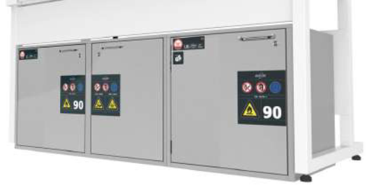 Ajuste exacto de armarios de seguridad bajos